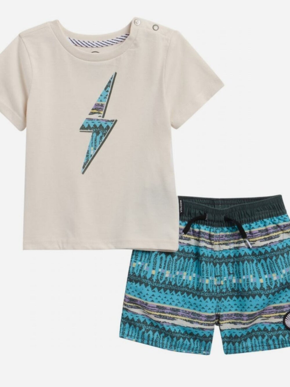Volcom Jersey T-Shirt & Swim Shorts Set  Baby/Toddler 18 Mos  New with Tags